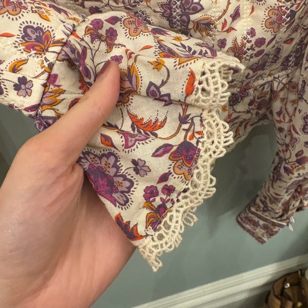 Sezane alexiana nausica quilted ruffle blouse - Picture 10 of 13